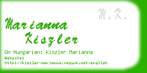 marianna kiszler business card